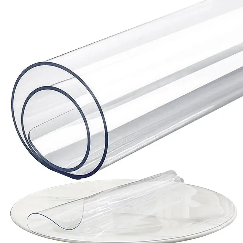 Clear Protective Desk Mat Table PVC Cover Nonslip Protector Cuttable Table Mat For Office Desks Coffee Tables Dining Tables Tea