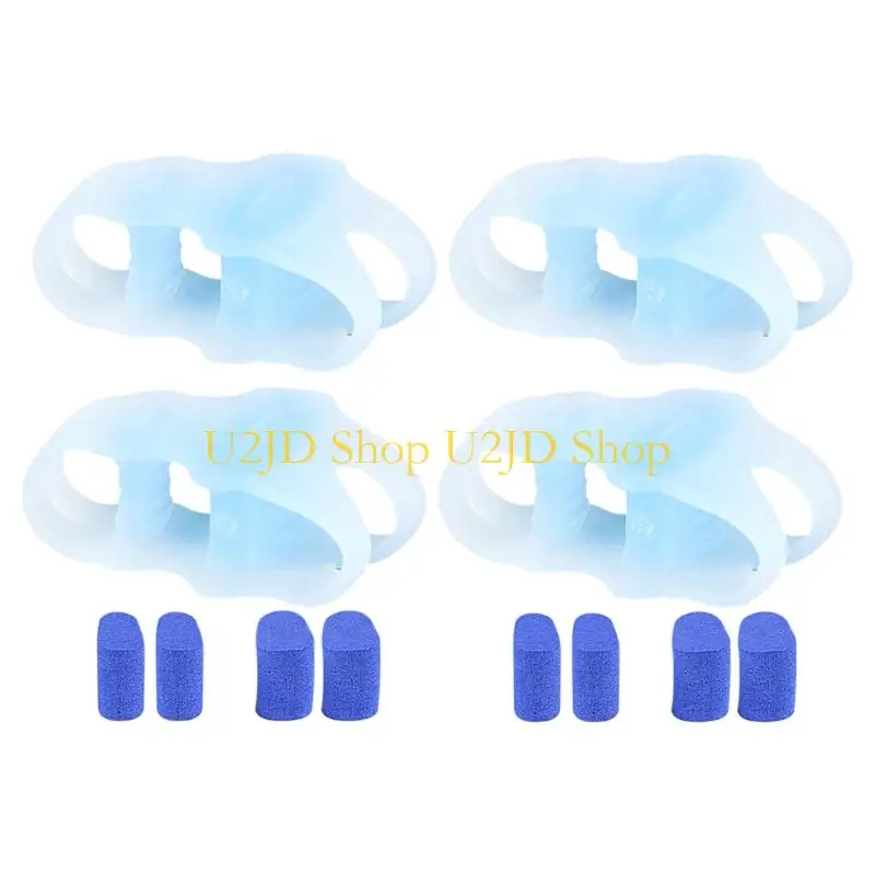U2JD Pack Of 2 Adjustment Toe Spreader For Bunions Relief Soft SEBS Toe Separators with Foam Padding