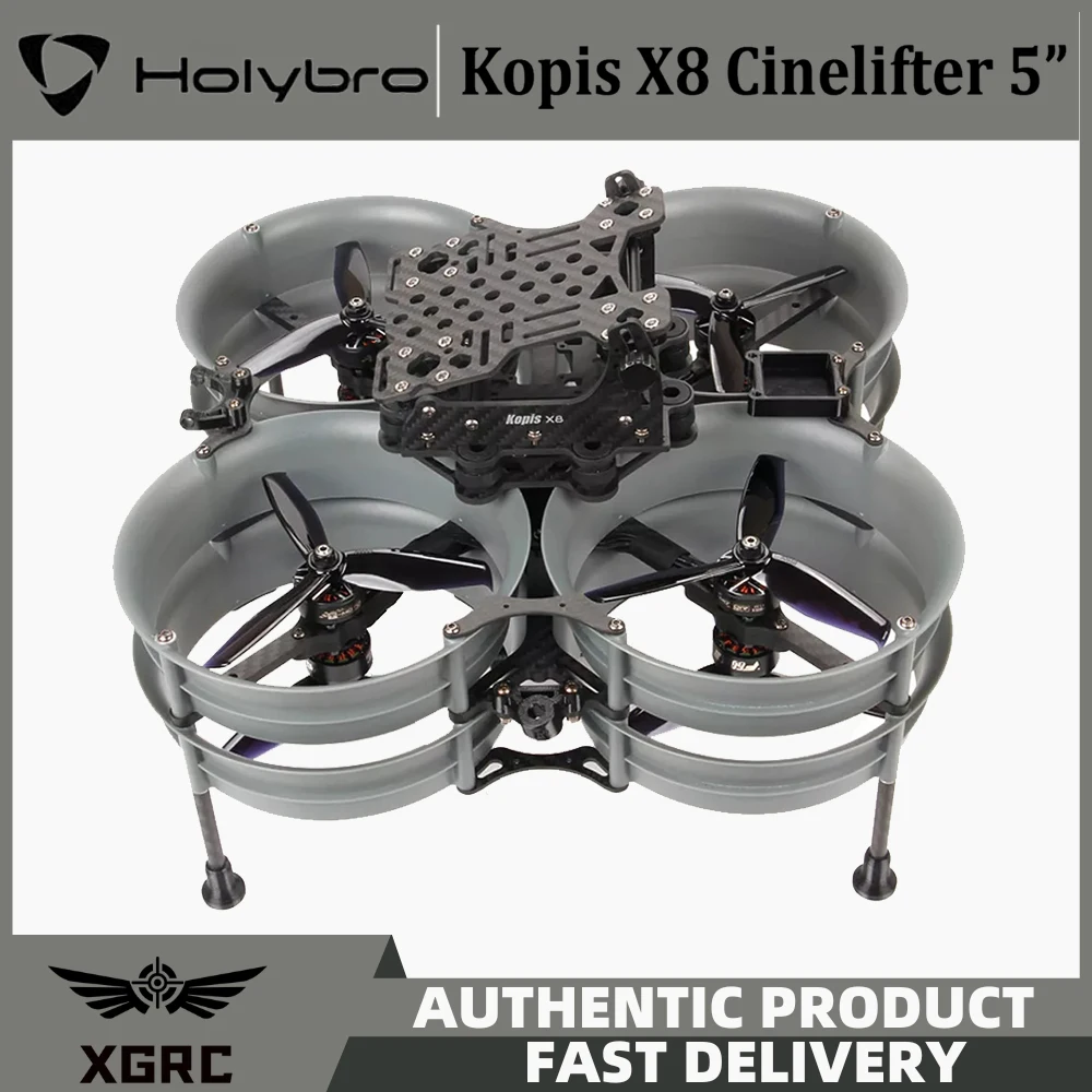 Holybro Kopis X8 Cinelifter 5”- Ducted FPV Frame ARF PNP Kakute H7 FC Tekko32 F4 4in1 50A ESC F60 KV1750 Motor 5055S-3 Propeller