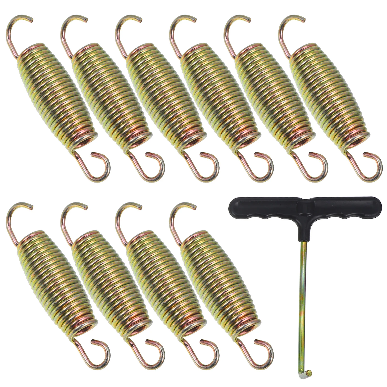 1 conjunto de molas de tensão de trampolim galvanizado, peças de reposição profissionais duráveis para pendurar cadeiras de rede
