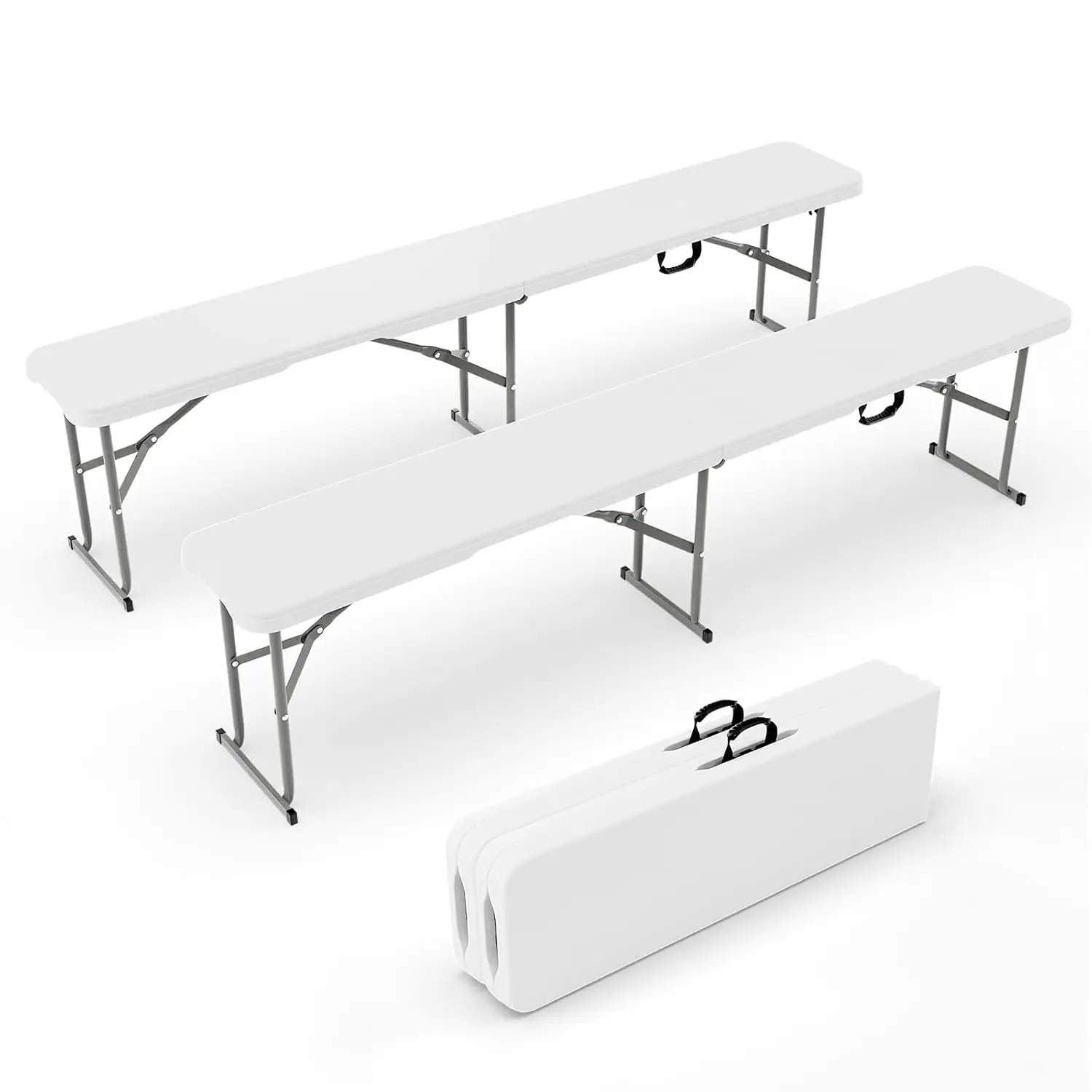 6 feet Folding Bench,Portable Outdoor Bench for Picnic Party Camping | Foldable Bench with Handle, Lightweight,, Customized