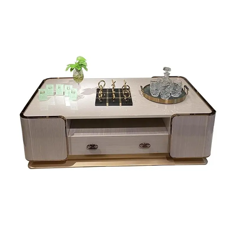

Living room TV cabinet coffee table combination Nordic modern simple office solid wood small apartment tea table