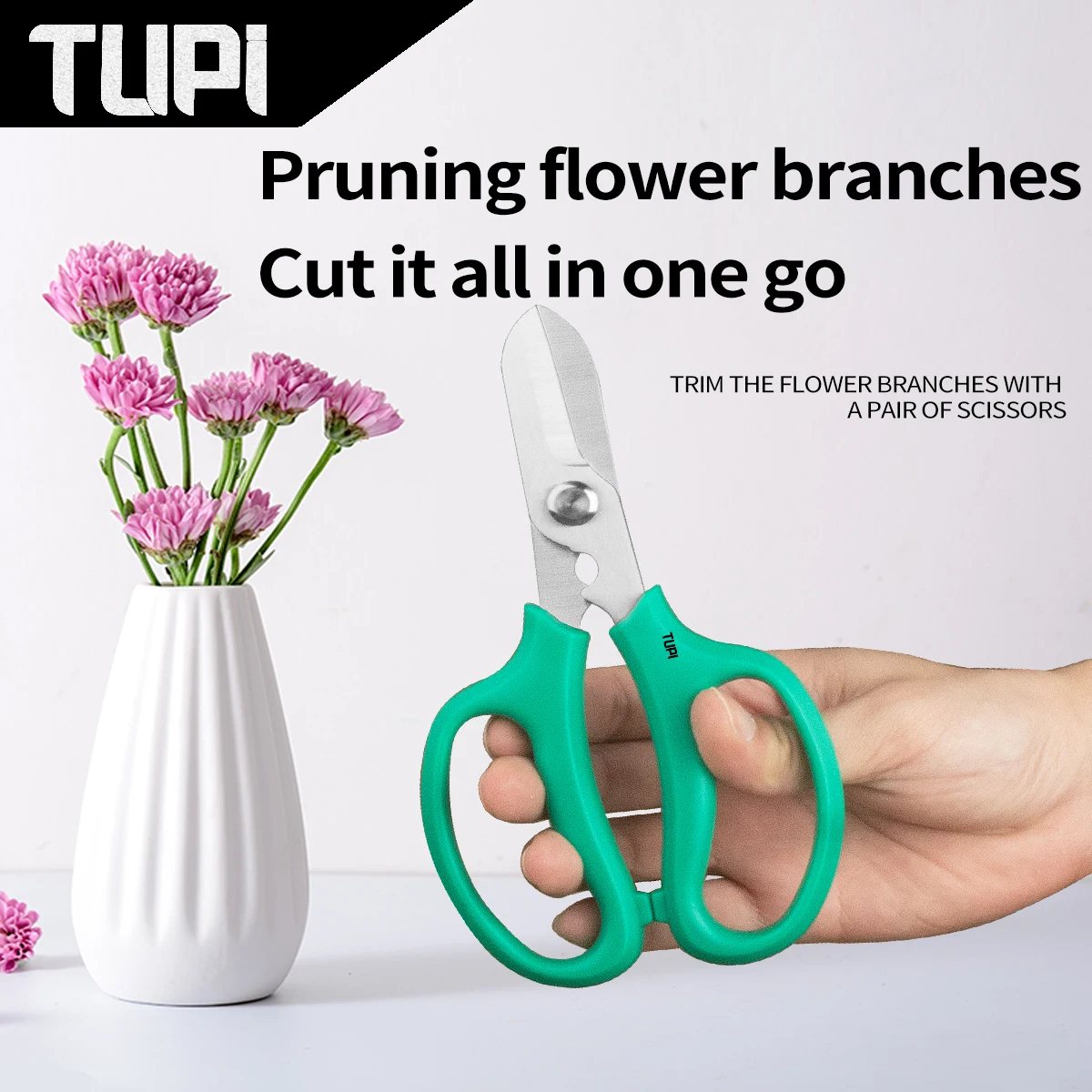 TUPI Specialized Floral Scissors Trimming Flower Arrangement Pruning Shears Cutting Flower Branches Gardening Flower Shop Trimm