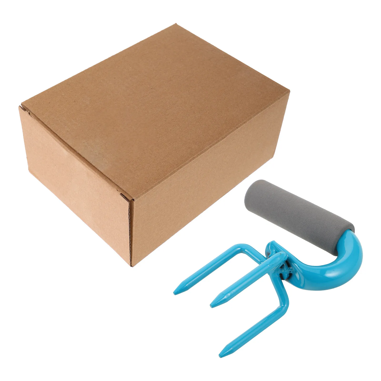 Heavy Duty Manganese Steel Garden Fork 3 Prongs Ergonomic Non Slip Handle Soil Loosener Raised Beds