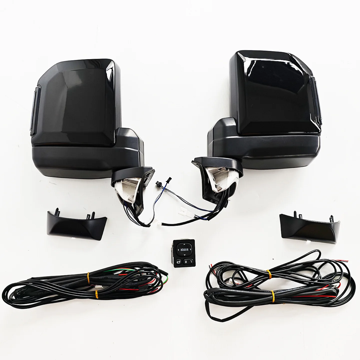 

Высококачественные складные правые боковые зеркала для Land Cruiser LC76 (78/79), новые строительные огни из АБС-пластика с черной отделкой, слепая точка