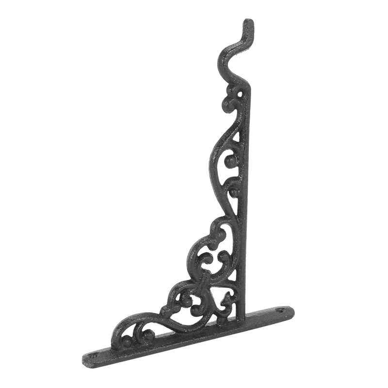 Cast Iron Hanger Wrought Iron Garden Hook Flower Pots Basket Wall Hanger Bracket With Expansion Screw