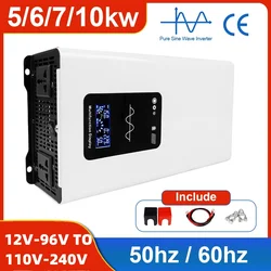 10000W Solar Inverter Onda Pura Transformateur 12v 24v 110v 220v 10KW 8000w 6000w 5000w Europe 50hz 60hz Convertisseur