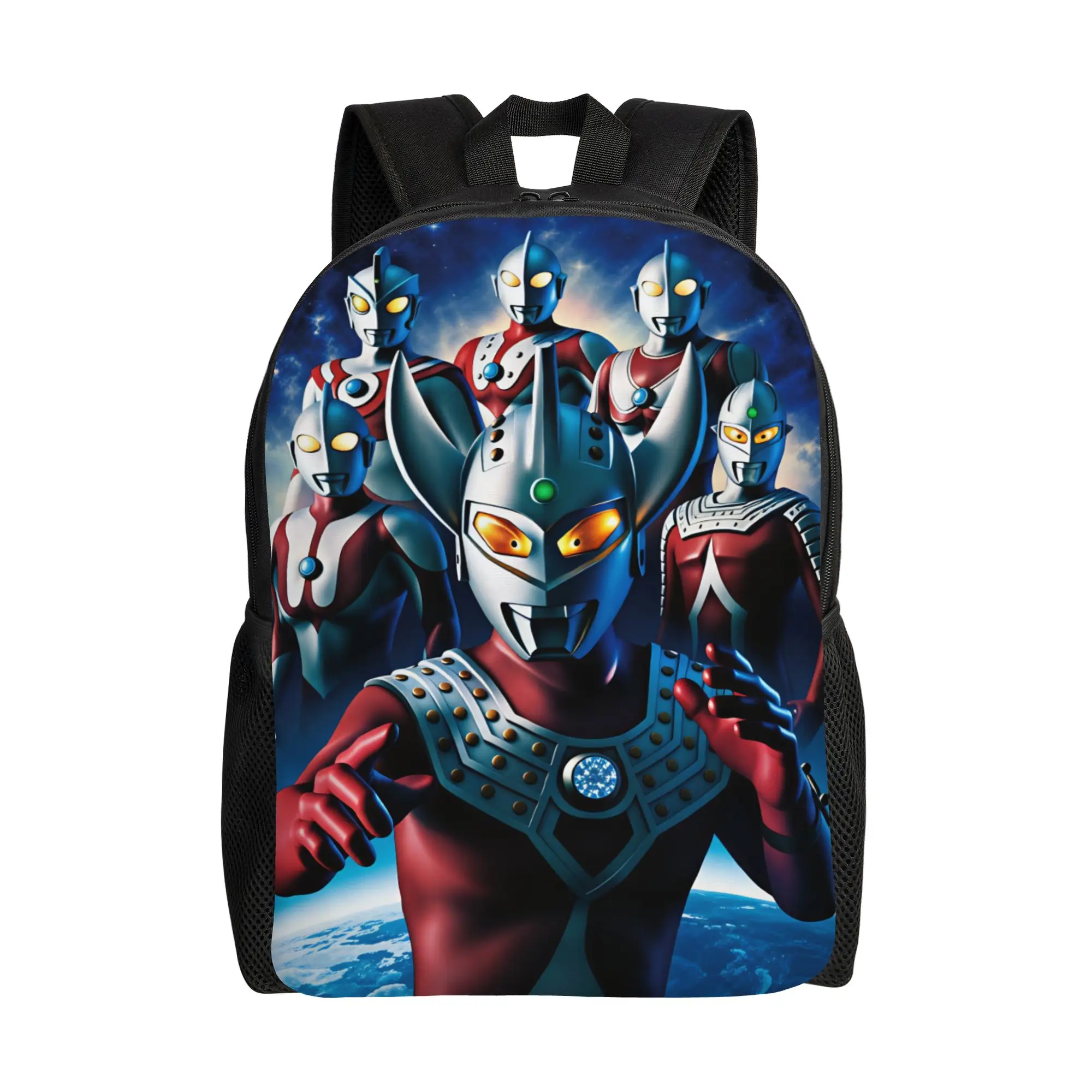 Ultraman Backpack  Girl Polyester Travel Backpacks Print Novelty High School Bags Rucksack