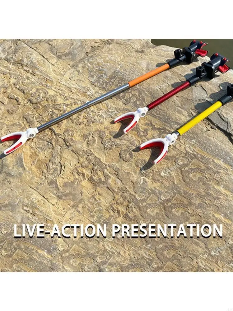 Adjustable Length Fishing Rod Holder 45cm Collapsible Structure Plastic Fishing Rod Stand Outdoor Anglers Essential 