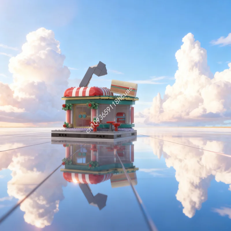 

Набор строительных блоков MOC «Классический ресторан» (360 деталей), модель городской архитектуры, подарок на Рождество, развивающая игрушка для сборки своими руками, креативный конструктор