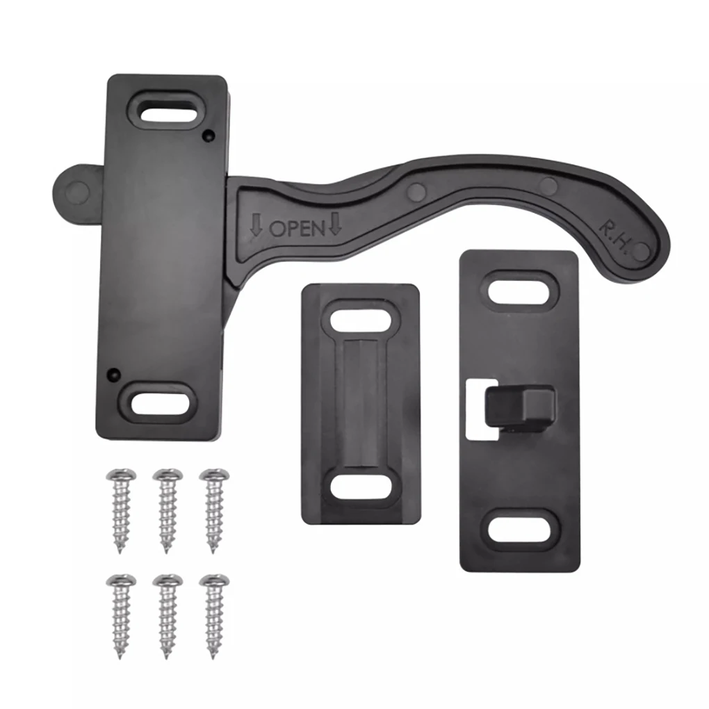 

RV Screen Door Latch Plastic Right Hand Handle Set Camper Accessories