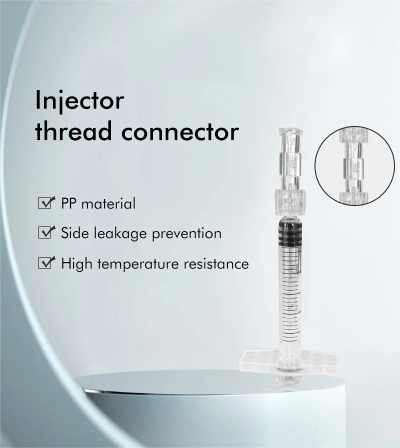 Connector to Syringe Female to Female Transparent Adapter Double Joints Coupler Medical Sterile