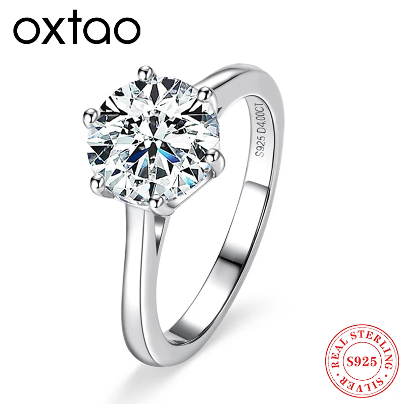 

GRA Certified Round Moissanite Engagement Ring Lab Diamond Solitaires Rings for Women S925 Silver Wedding Party Band Jewelry