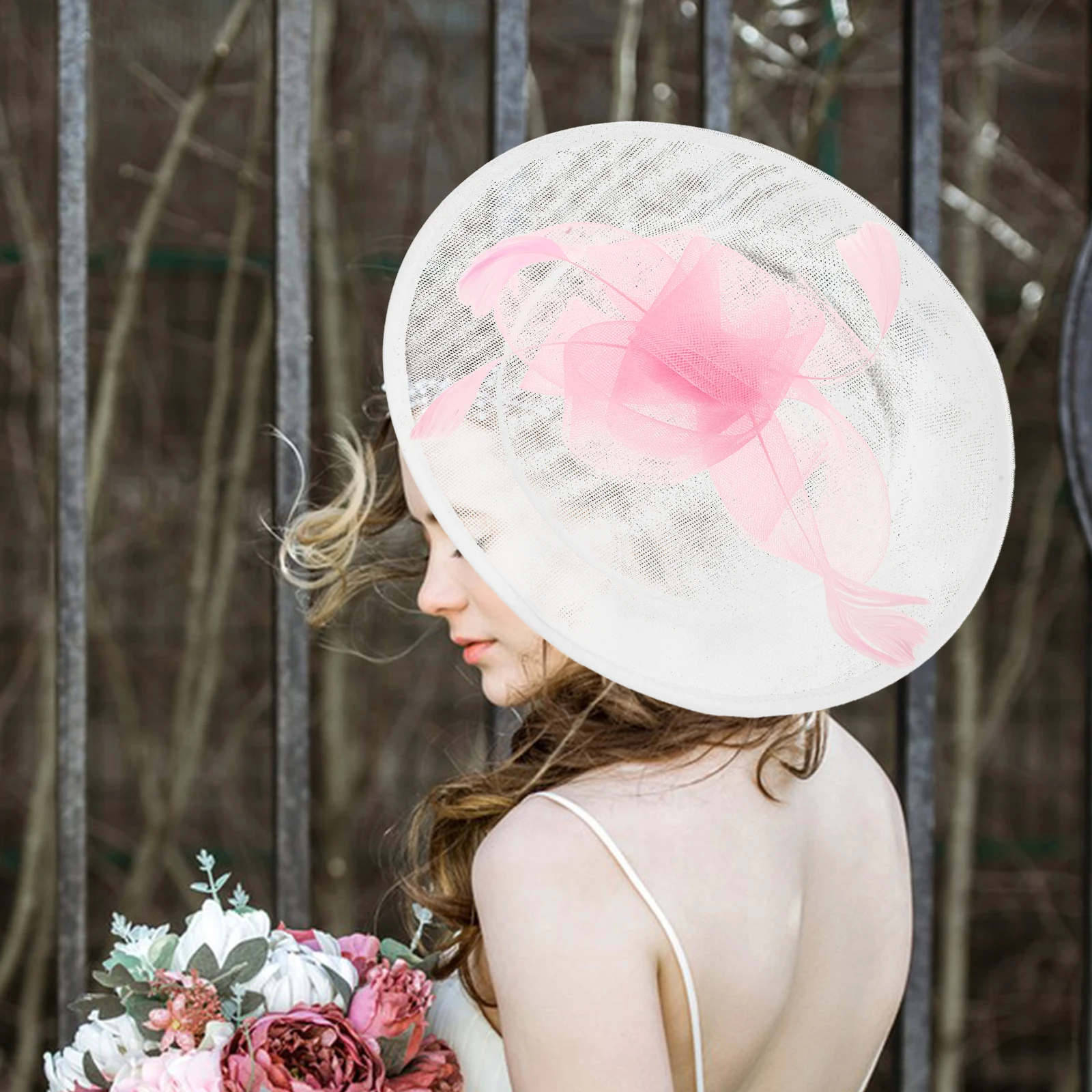 

Eco-Friendly Yarn Round Hat Base Millinery Accessory White Suitable For Cocktail Fascinator Diy Headpieces Sinamay Hat Bottom