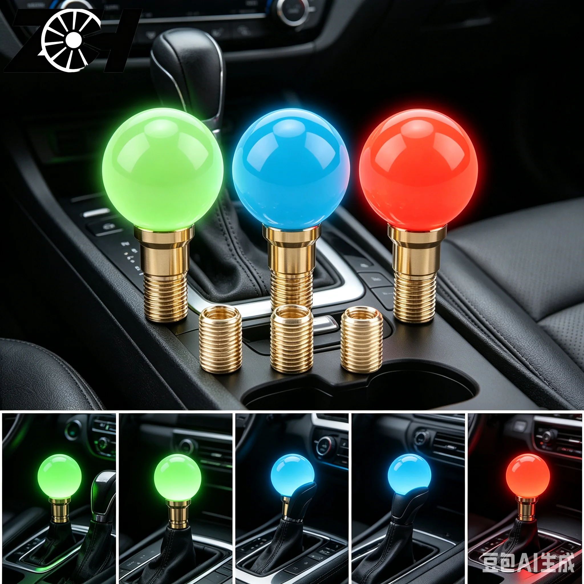 Universal 3 Colors Gear Shift Knob Resin Shifter Gearstick Handle Lever Automatic Manual Transmission AT MT