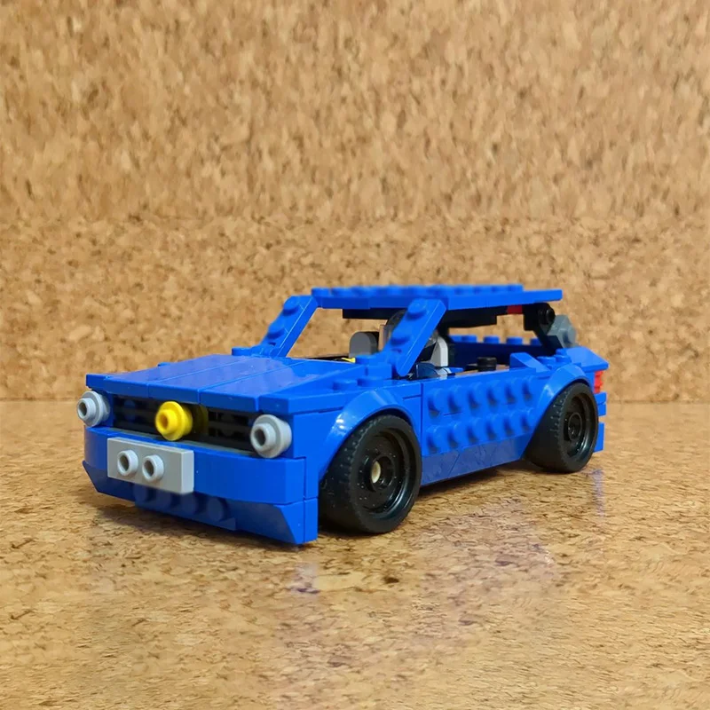 Speed Racing Car Model MOC Building Bricks Golf Compact Retro Sedan Modular Technology Children Holiday Gifts Assemble Toys Suit