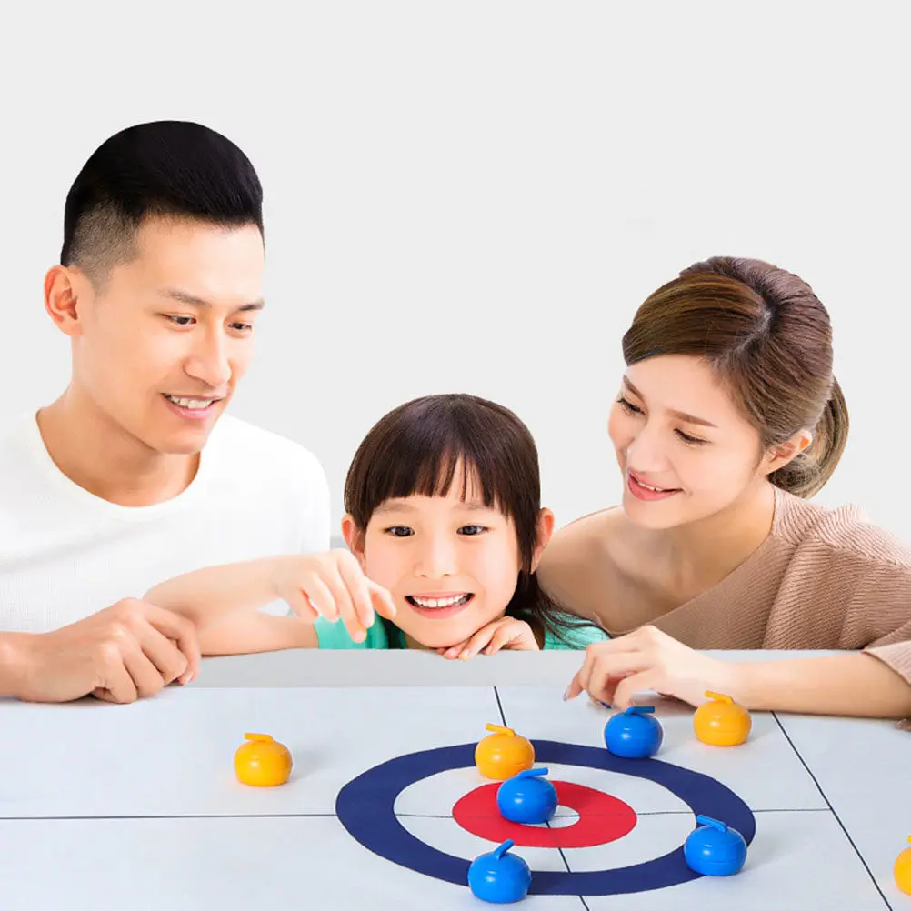

1 Set Curling Board Game Creative Tabletop Game for Family Adults Indoor Outdoor Entertainment Family Games Set