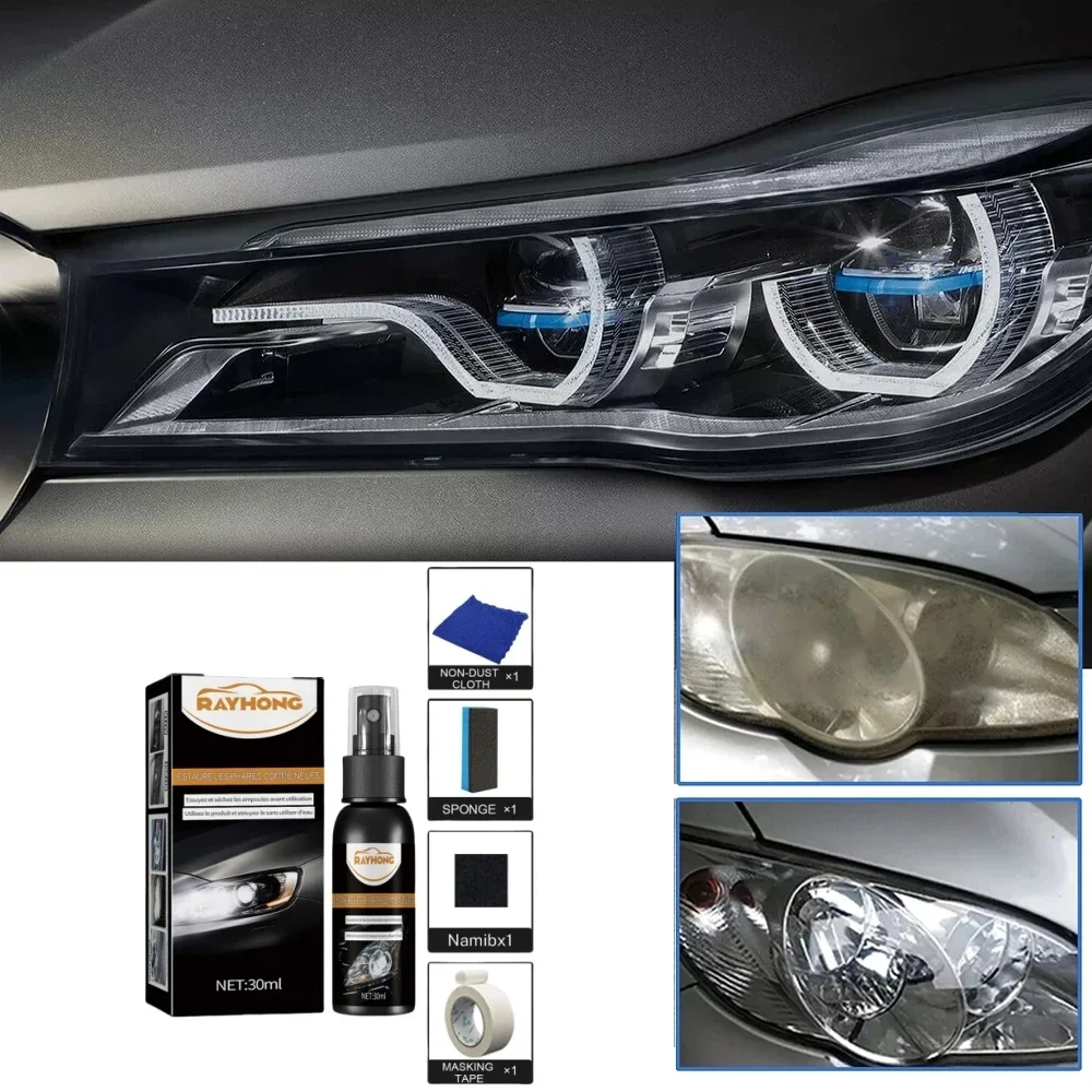 

Car Headlight Restoration Polishing Kits Headlamp Scratch Remover Repair Cleaning Paste Remove Oxidation Headlight Polish Liquid