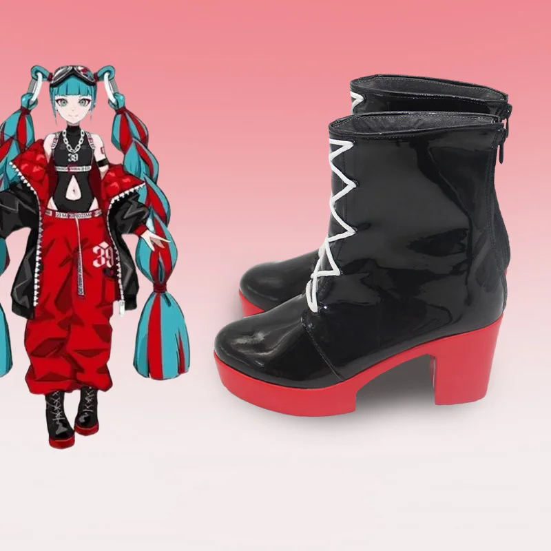 Anime Magical Mirai Miku Boots Uniform Outfits 2023 Magical Mirai Miku Cosplay Costumes Clothing Halloween Party Uniforms