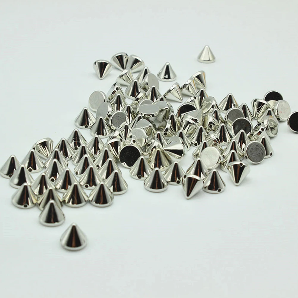 

300 Pcs Bullet Cone Spikes Punk Style Rivets DIY Spacer Beads Embellishment Garment Accessories Denim Projects