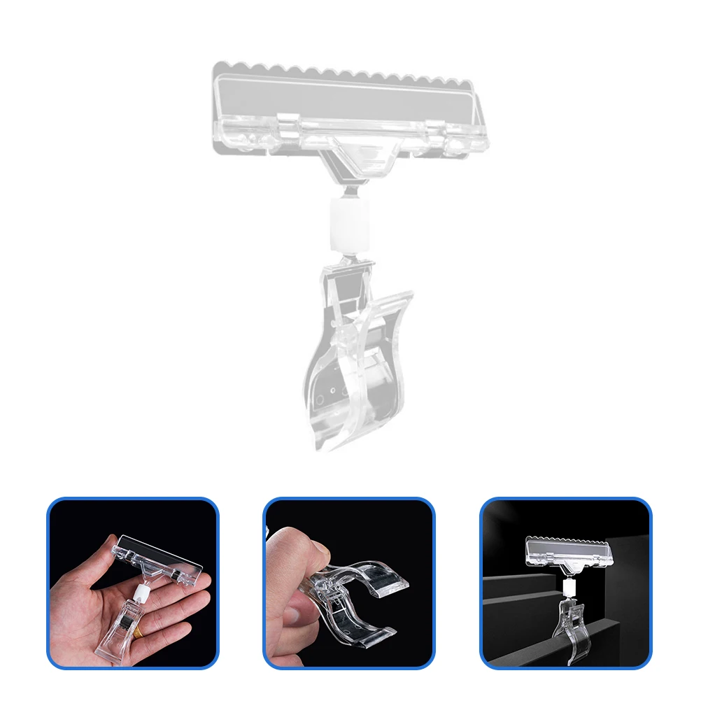 12 Pcs Plastic Sign Holder Clips Price Tag Stand Retail Display Rack Countertop Shelf Merchandise ganizer Store Supermarket