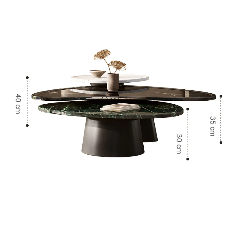 Luxury Natural Stone Coffee Table, Italian Freeform Design, Heat & Scratch Resistant, Master Designer Art Piece, Customizable