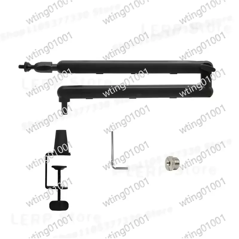 Foldable Metal Microphone Stand for Live Streaming and Commercial Audio Equipment | Anti-Shake Desktop Mount