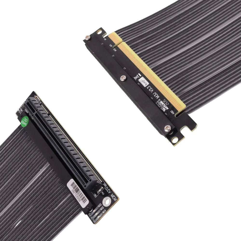 Upgraded PCI Express 4.0 x16 Riser Cable Reverse Connector Graphics Video Card RTX 4090 RX7900xt GPU Extension GEN4.0 For ITX A4