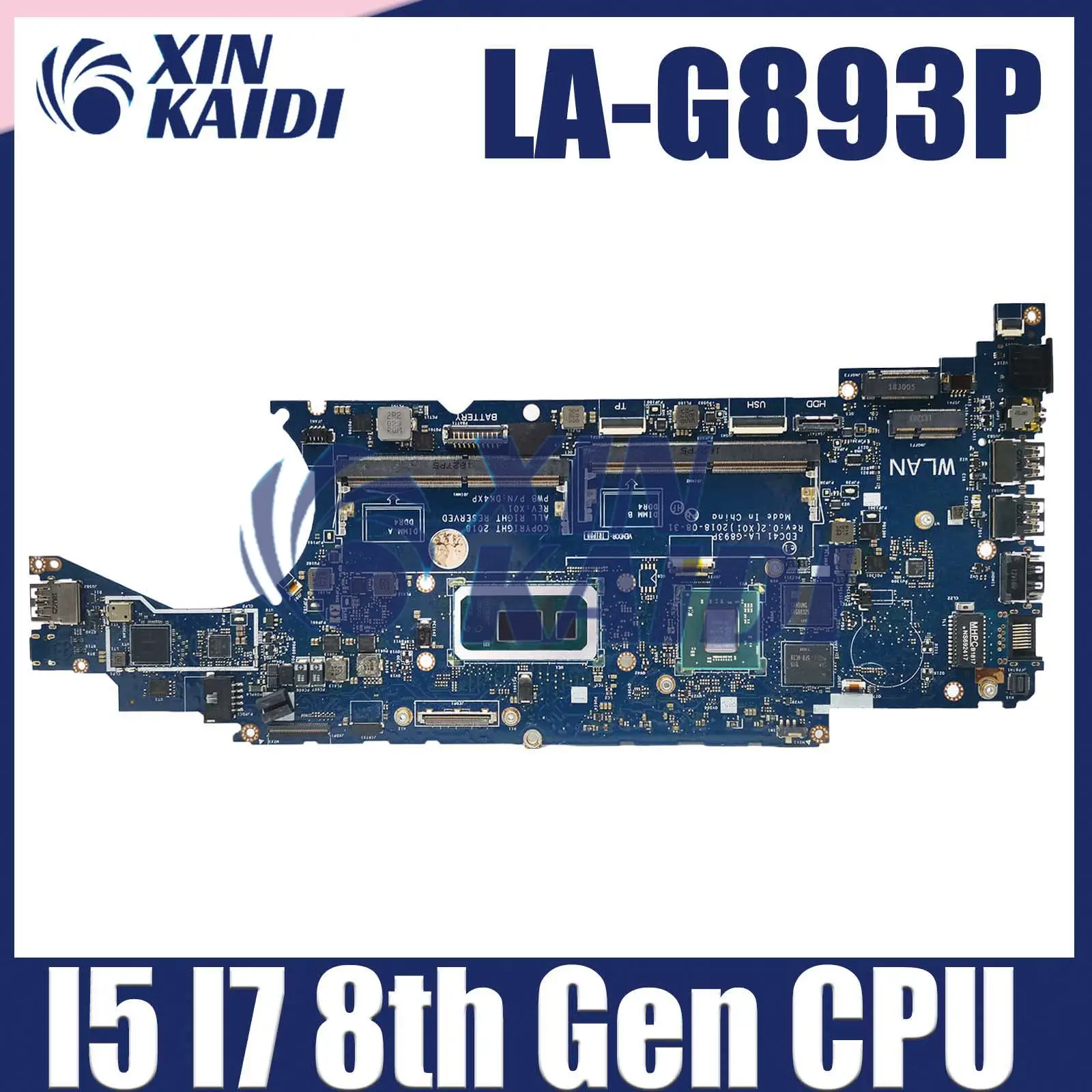 

Laptop Motherboard For DELL Latitude 5400 LA-G893P CN-0CNJCN 0CNJCN DDR4 DK4XP Notebook Mainboard with CPU i5-8265U i7-8665U Gen