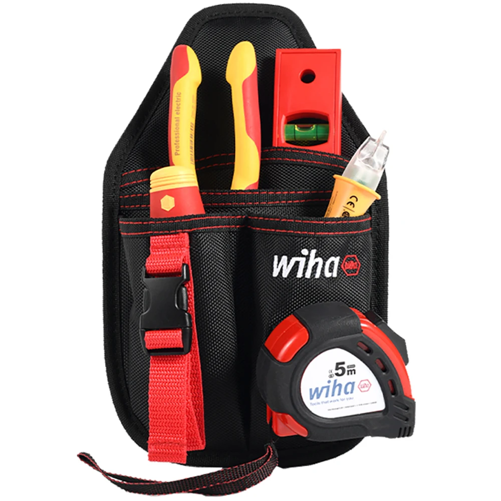 

Wiha 90028C 6-in-1 Multifunction Insulation Tools Set with Tool Kit Pliers Measuring Pen Spirit Level Screwdriver Tape Measure