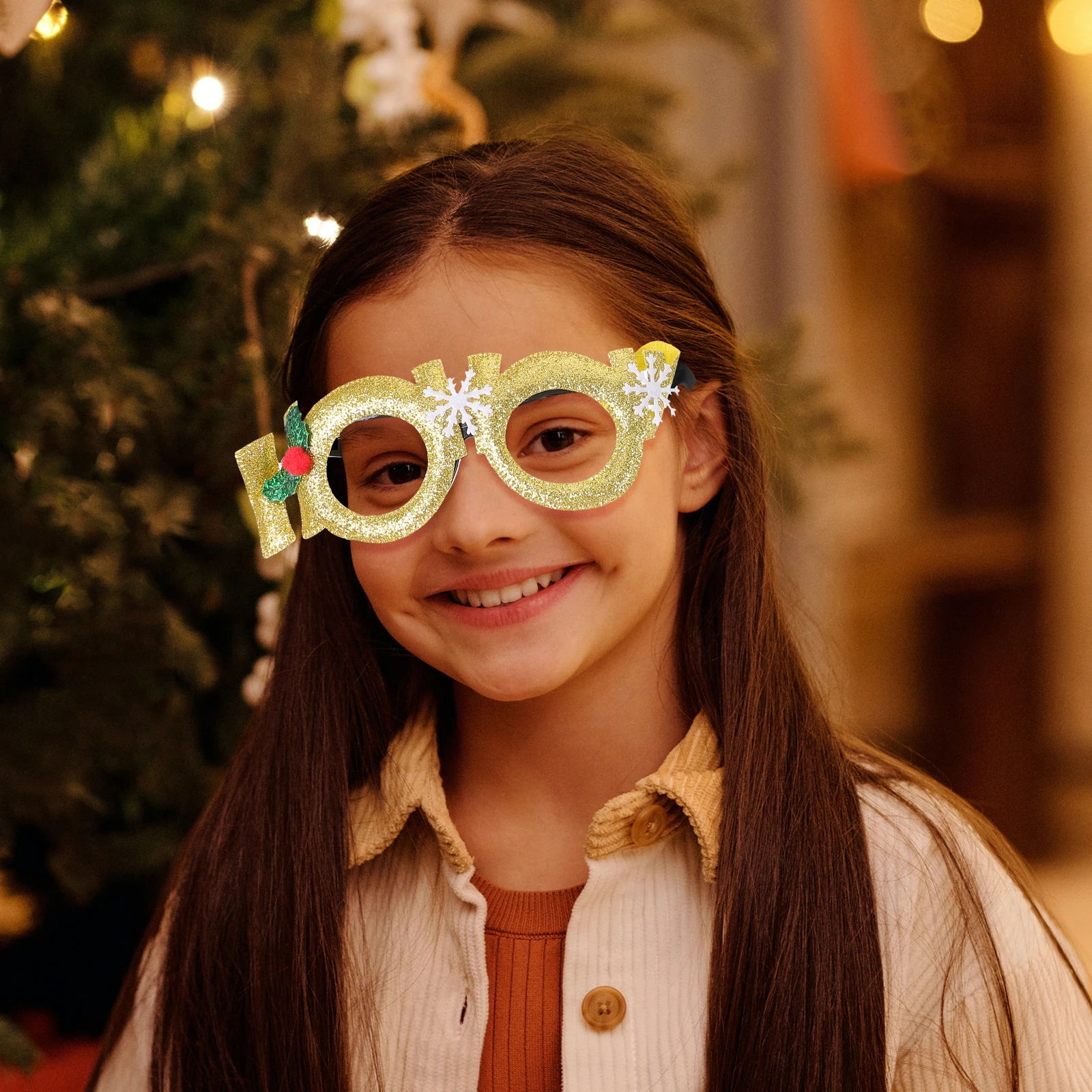 

6 Pcs Christmas Glasses for Kids Party Supplies Light Eyewear Props Xmas Photo Accessories Festive Decor Santa