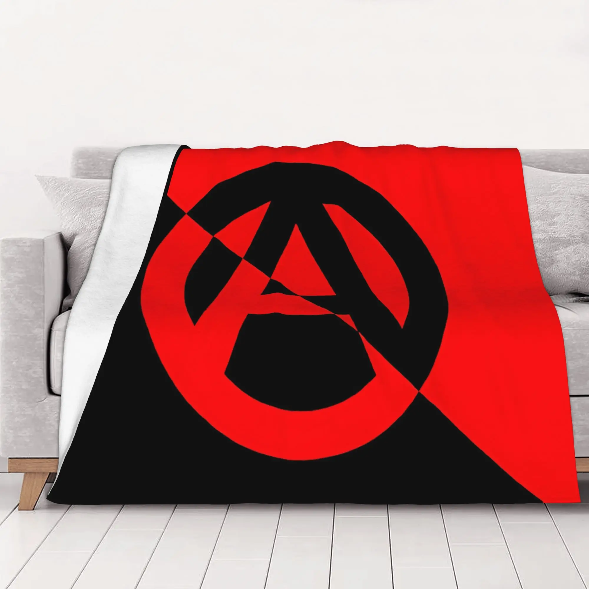 1PC home Cute Room Decor Anarchy Circle  Blanket Throw Blanket Anarchy Novelty Warm Blanket All Season