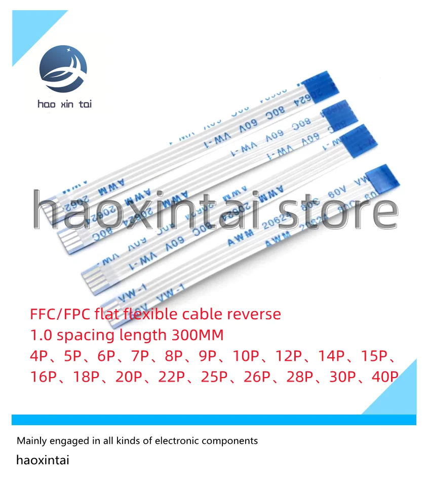 

Плоский гибкий кабель FFC/FPC, 100 шт., расстояние 1,0, длина 300 мм