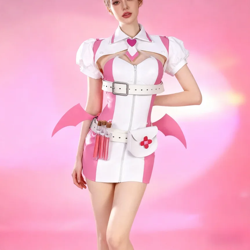 

MuseDash Buro Cosplay Costume, The Same Style As The Game Character, As A Complete Set of Pink Nurse Costume and Accessories