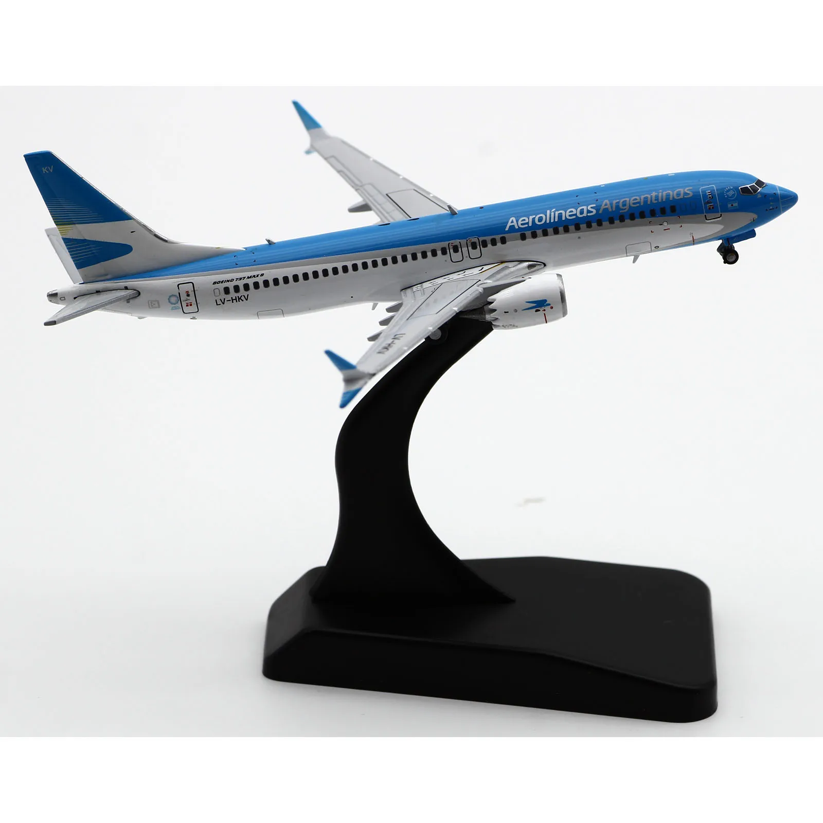 LH4197 Alloy Collectible Plane Gift JC Wings 1:400 Aerolineas Argentinas Boeing B737-8max Diecast Aircraft Jet Model LV-HKV