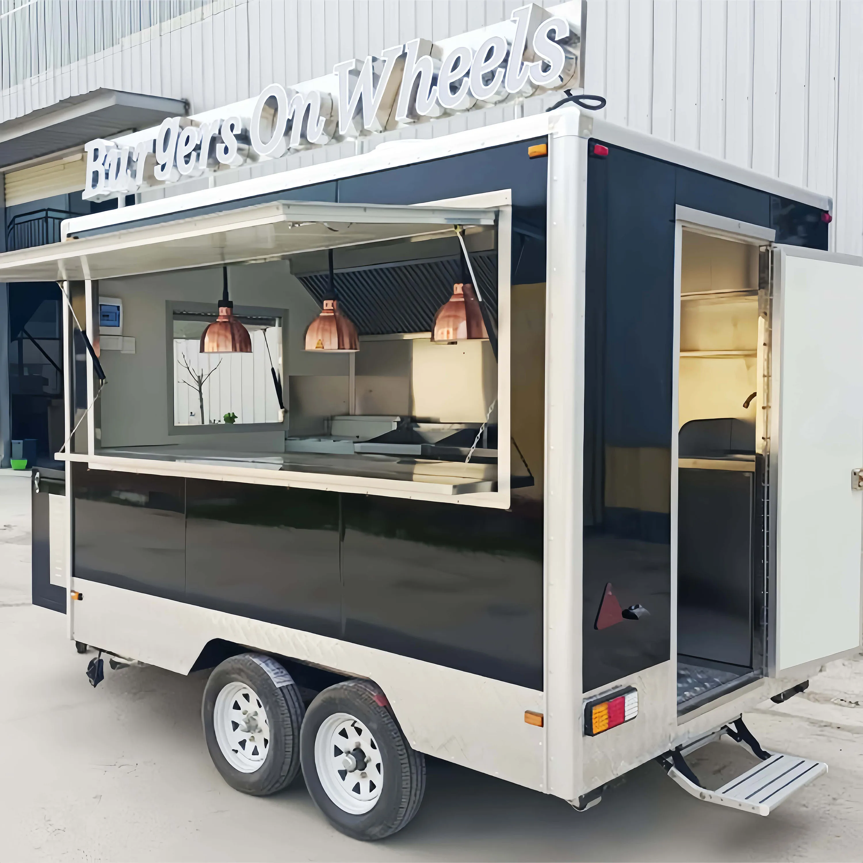 

Fully Equipped Custom Food Truck Trailer Street Fast Food Truck for Sale Beer Bar Burger BBQ Pancakes Trailer