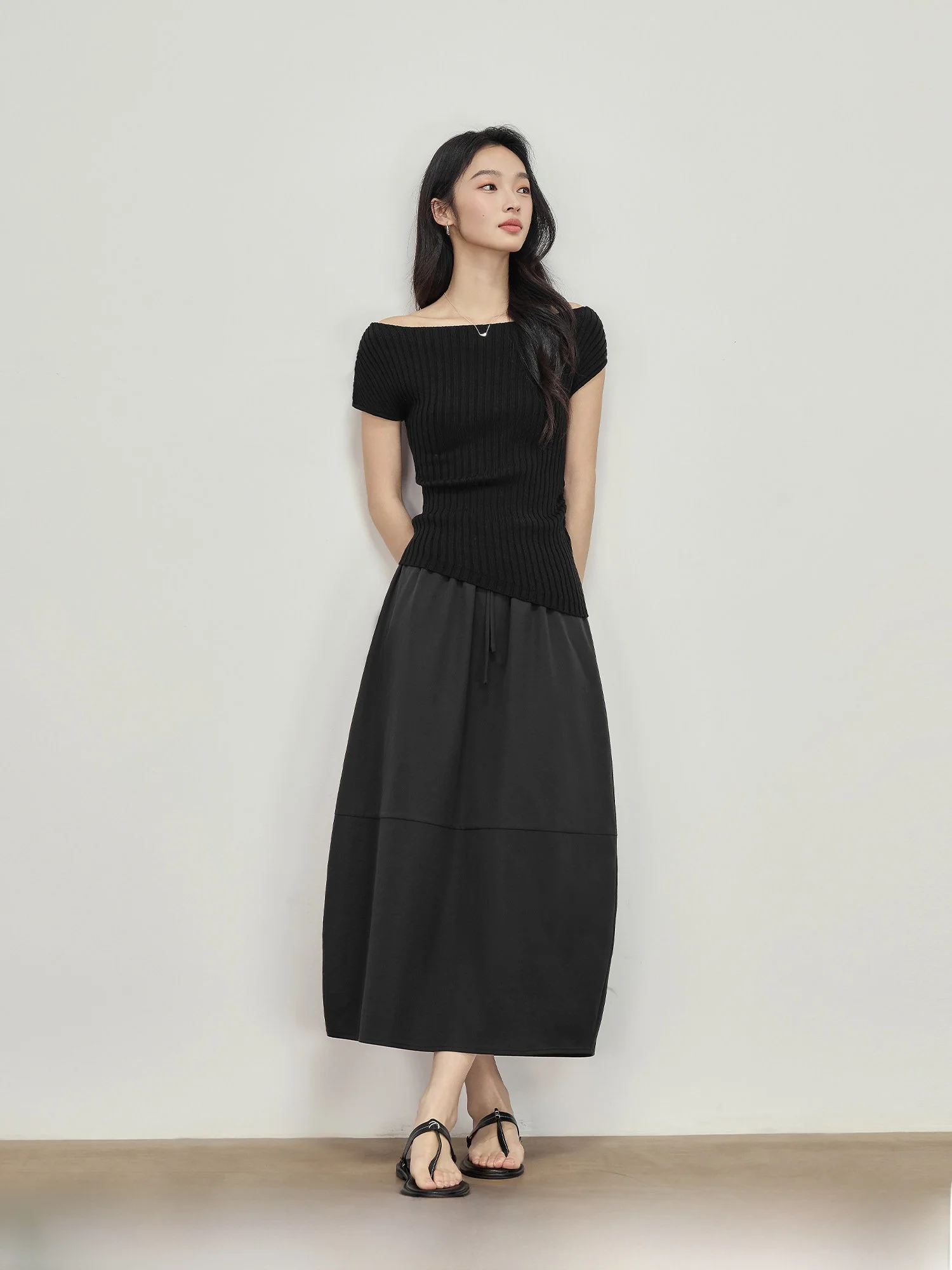 

Женская юбка-тюльпан Ele Bla с высокой талией, А-силуэт, миди, стройнящая, из мягкой комфортной ткани, для повседневной носки, кэжуал