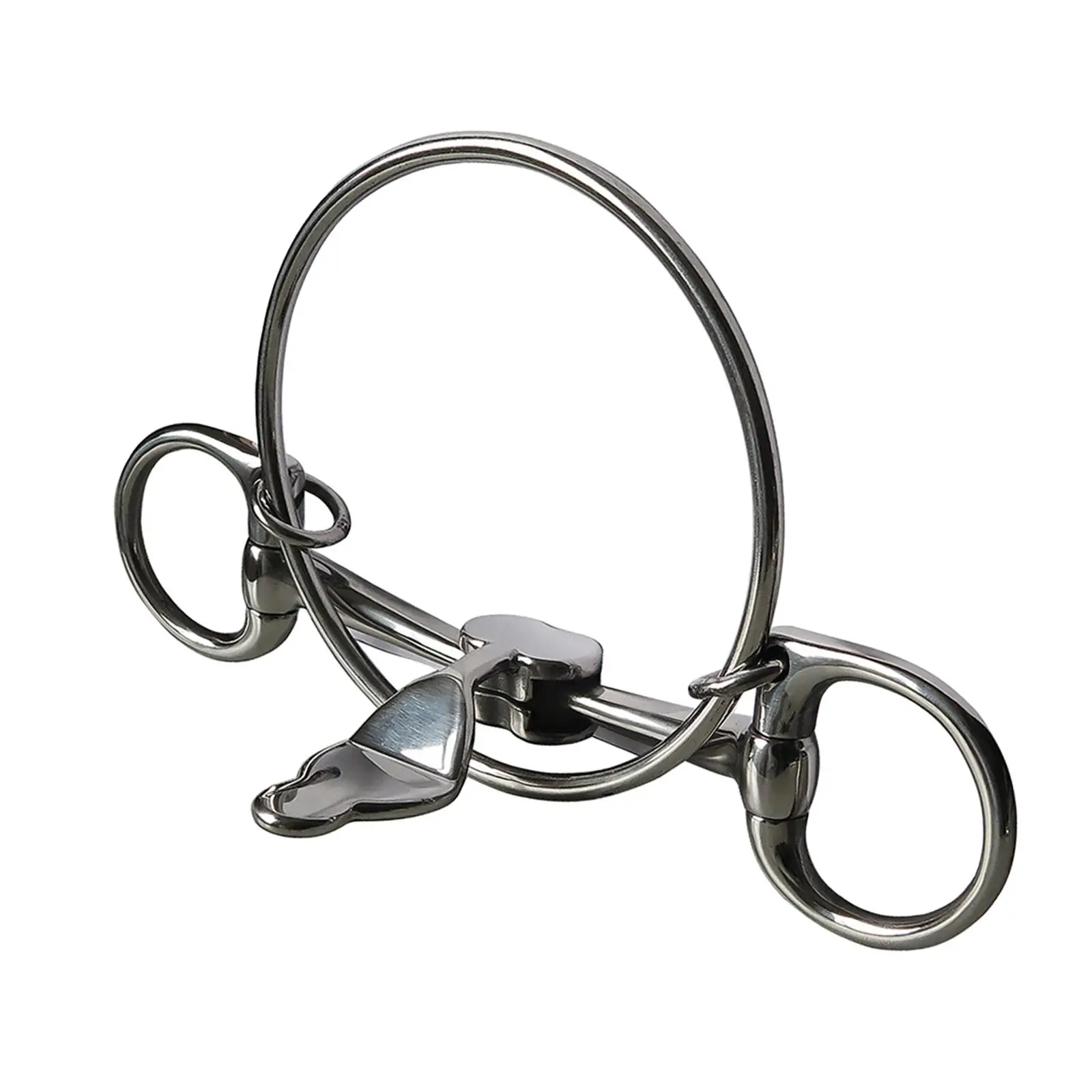 Horse Bit for Horses with Silver Trims All Purpose Horse Chewing O Rings Mouth Performance with Curb Hooks Chain Horse Mouth Bit