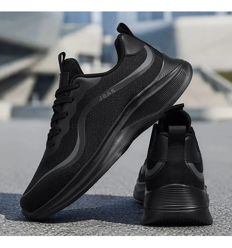 Große Herren-Sneaker in Weiß, leichte, atmungsaktive, lässige Sportschuhe, modische, flache, weiche Sohle, Walking-Trainer, Übergröße 39–48 – Detail 18