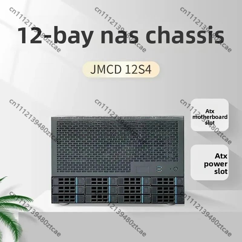 12-Disk Bay NAS Chassis Supports ATX Motherboard ATX Power Supply 8 Full-Height PCIe Slots Enterprise Home AIO Server Case
