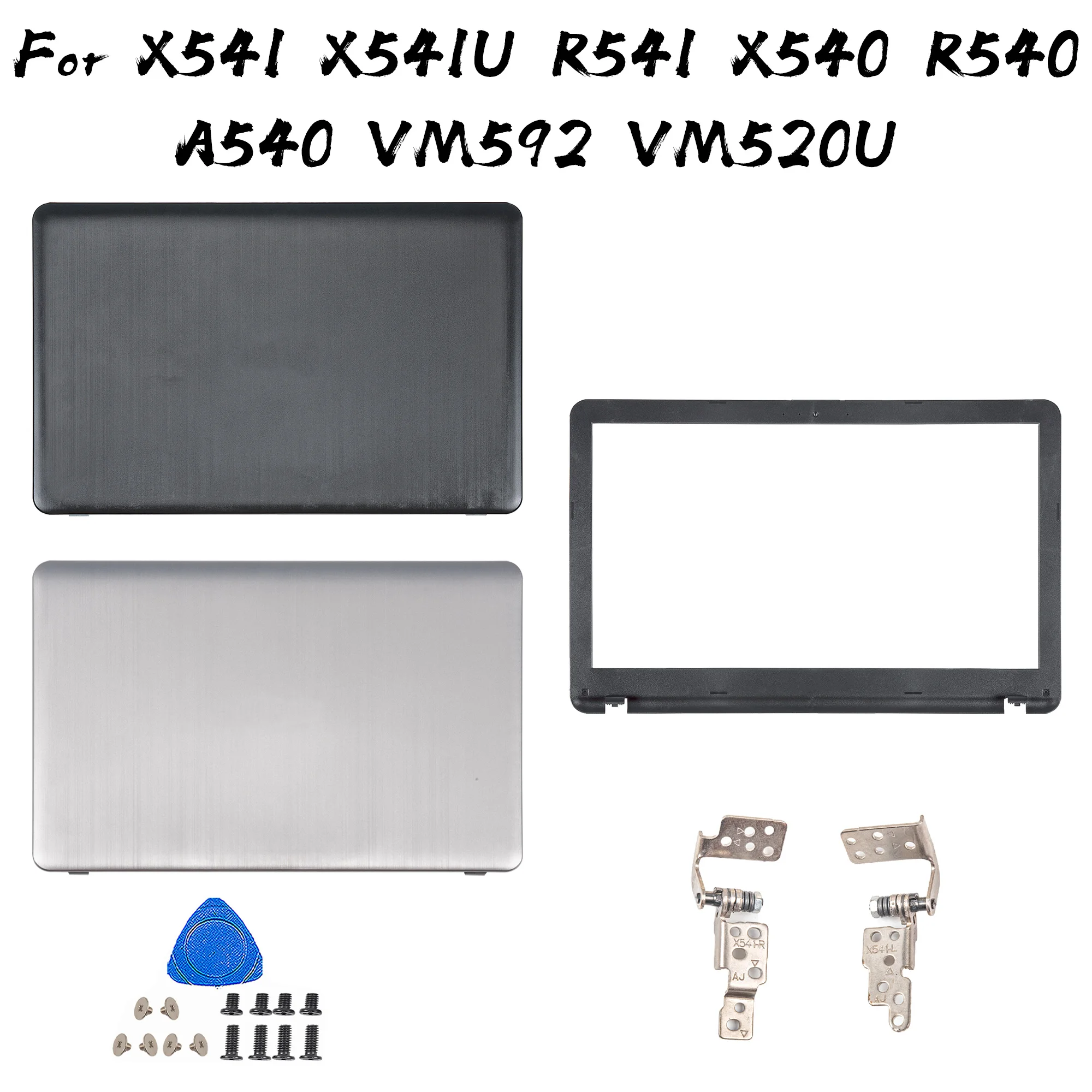 

Parts For ASUS X541 X541U R541 X540 R540 A540 VM592 VM520U LCD Back Cover Front Bezel Hinges Laptop Parts Replace Black/Silver