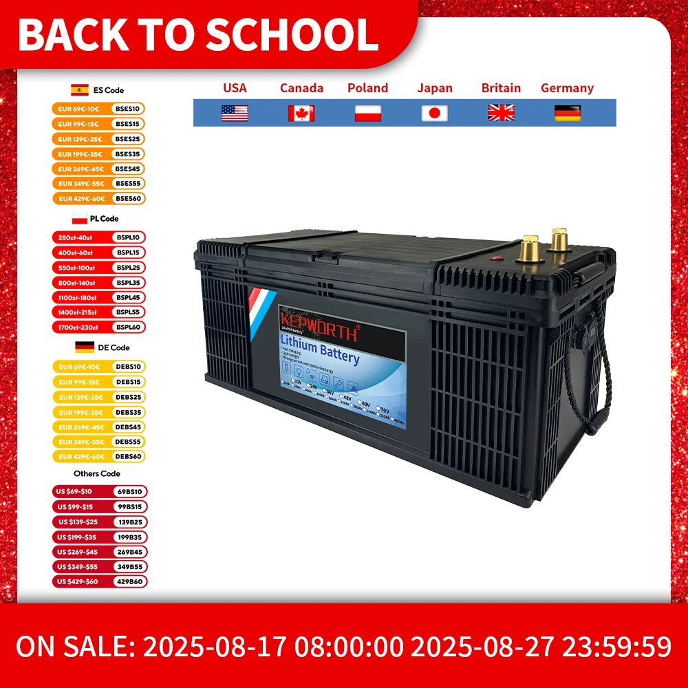 

LiFePO4 Deep Cycle Battery, Built-in Smart Bluetooth BMS, Perfect for RV,Solar,Camping,Backup Power, 12V, 200Ah, New