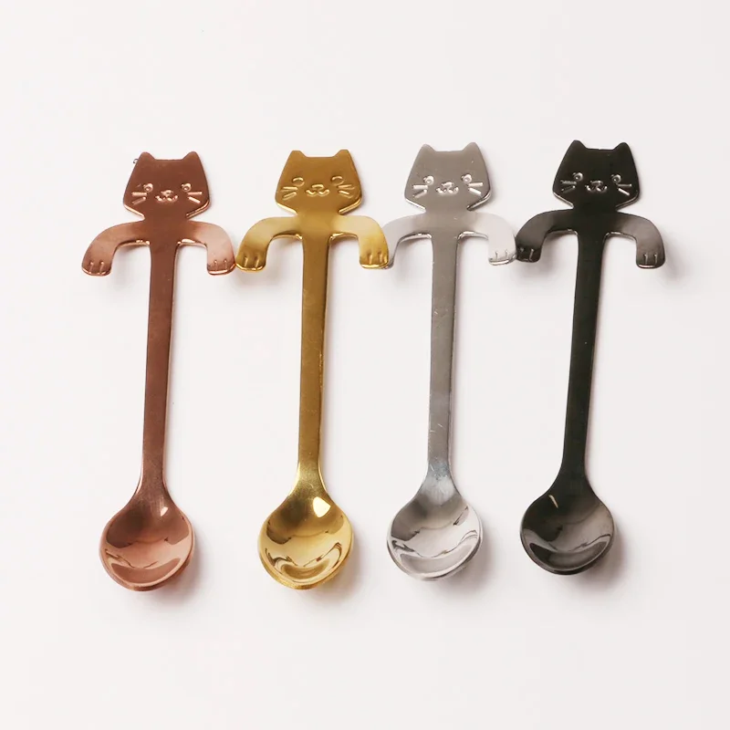 

Spoon Roestvrijstalen Lepel Mooie Kat Opknoping Kopje Koffie Lepel Ijs Dessert Theelepel Creatieve Opknoping Scoop Servie Coffe