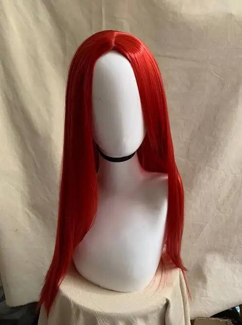 Halloween Horror Night Anime Wig Sally Cosplay Wigs Red Medium Long Straight Hair For Female