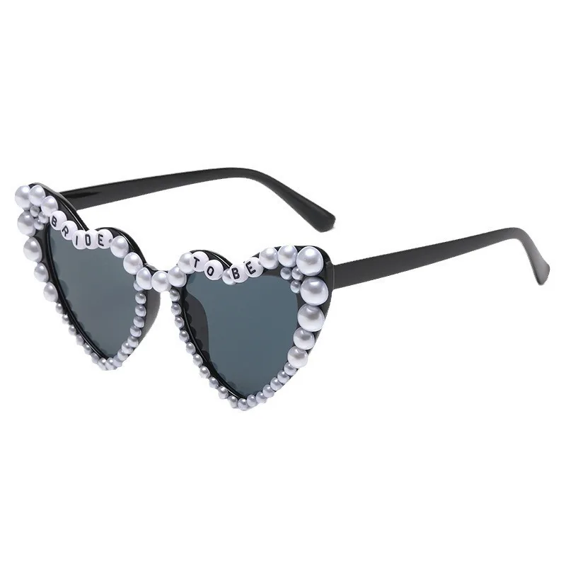 جديد الحب مطعمة اللؤلؤ العروس توب شخصية أزياء النظارات الشمسية الزفاف إكسسوارات الشعر صور النظارات الشمسية
