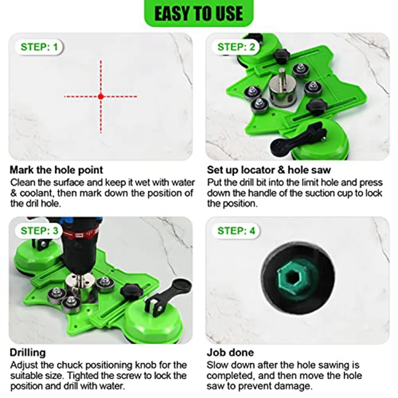 17 قطعة مجموعات لقمة ثقب مجموعة مثقاب مجوفة مع أكواب شفط مزدوجة دليل الرقصة تركيبات من 4 مللي متر-83 مللي متر