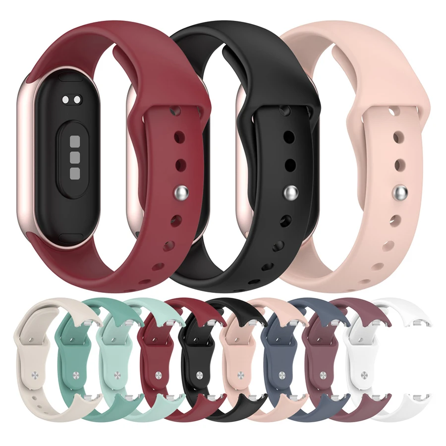 Silikonarmband für Xiaomi Mi Band 11/10/9/8 Sport Ersatzarmband für Xiaomi Mi Band 8 9 10 Smartwatch-Zubehör – Detail 1