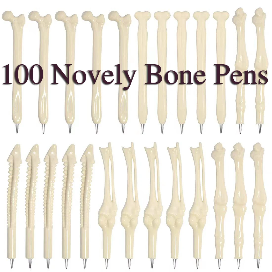 

100Pcs Novely Bone Pens with Black Ink Nurse Pens & Doctor Pens for Medical Party Favors Halloween Party Toys