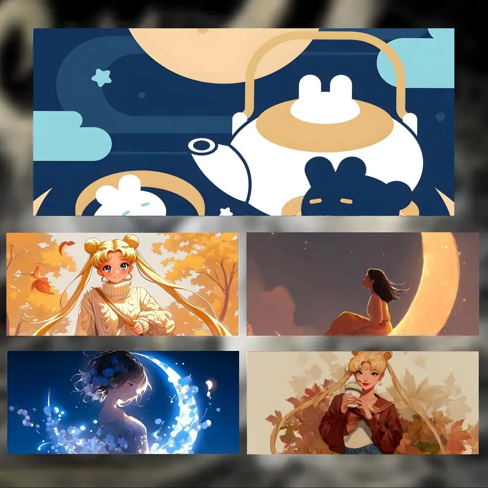 Fashion Cute Art Warm Moon Nice Mouse Pad Large Thick Desk Pad Stitched Edges Gaming Mouse Mat for PC