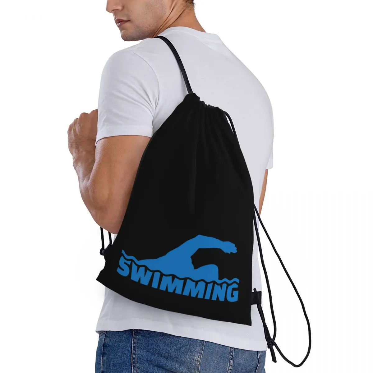 Drawstring Bags Gym Bag Swim Swimmin Water 6 Sports activities   Top Quality Backpack Drawstring Backpack Funny Vintage